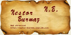 Nestor Burmaz vizit kartica